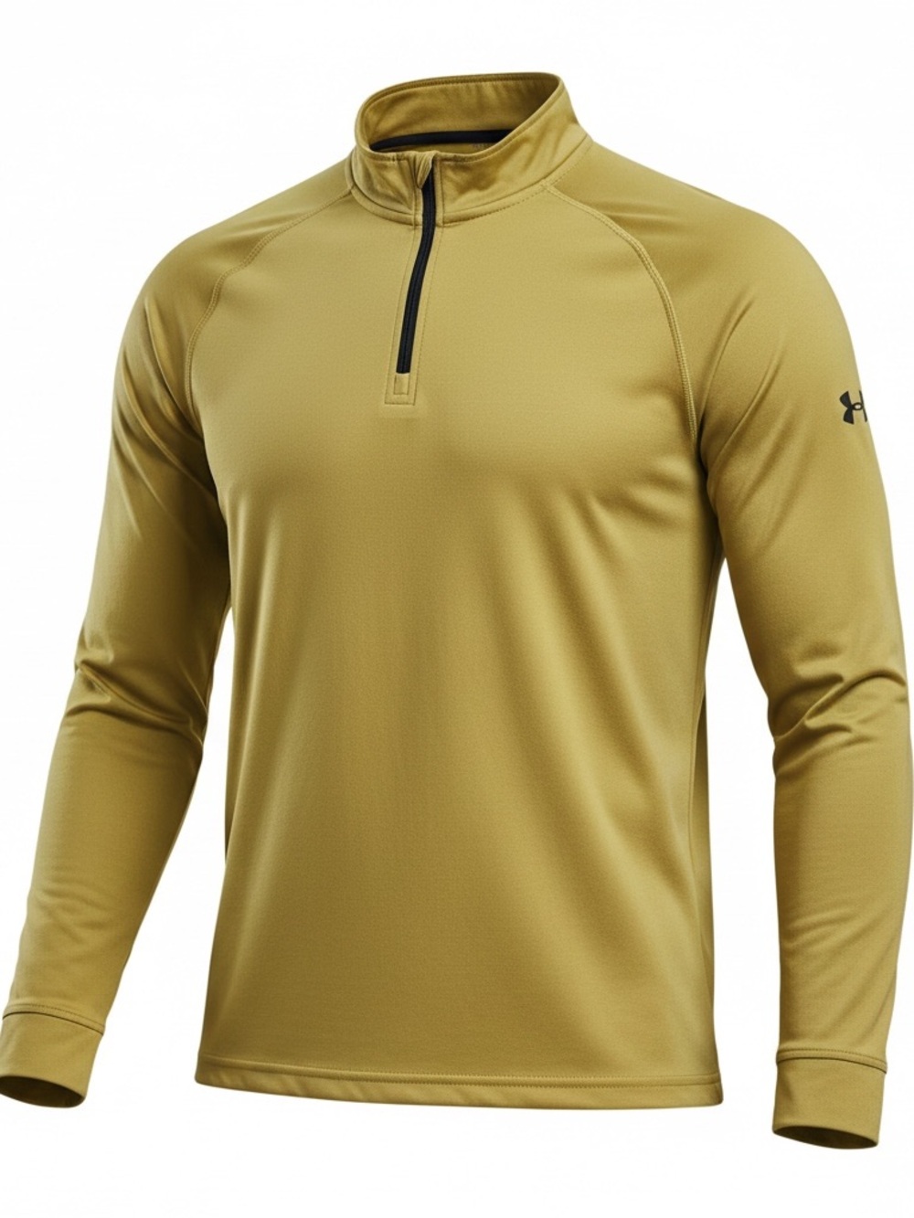 Under Armour HeatGear 1/4 Zip Pullover Mens Large Gold Loose Athletic Top